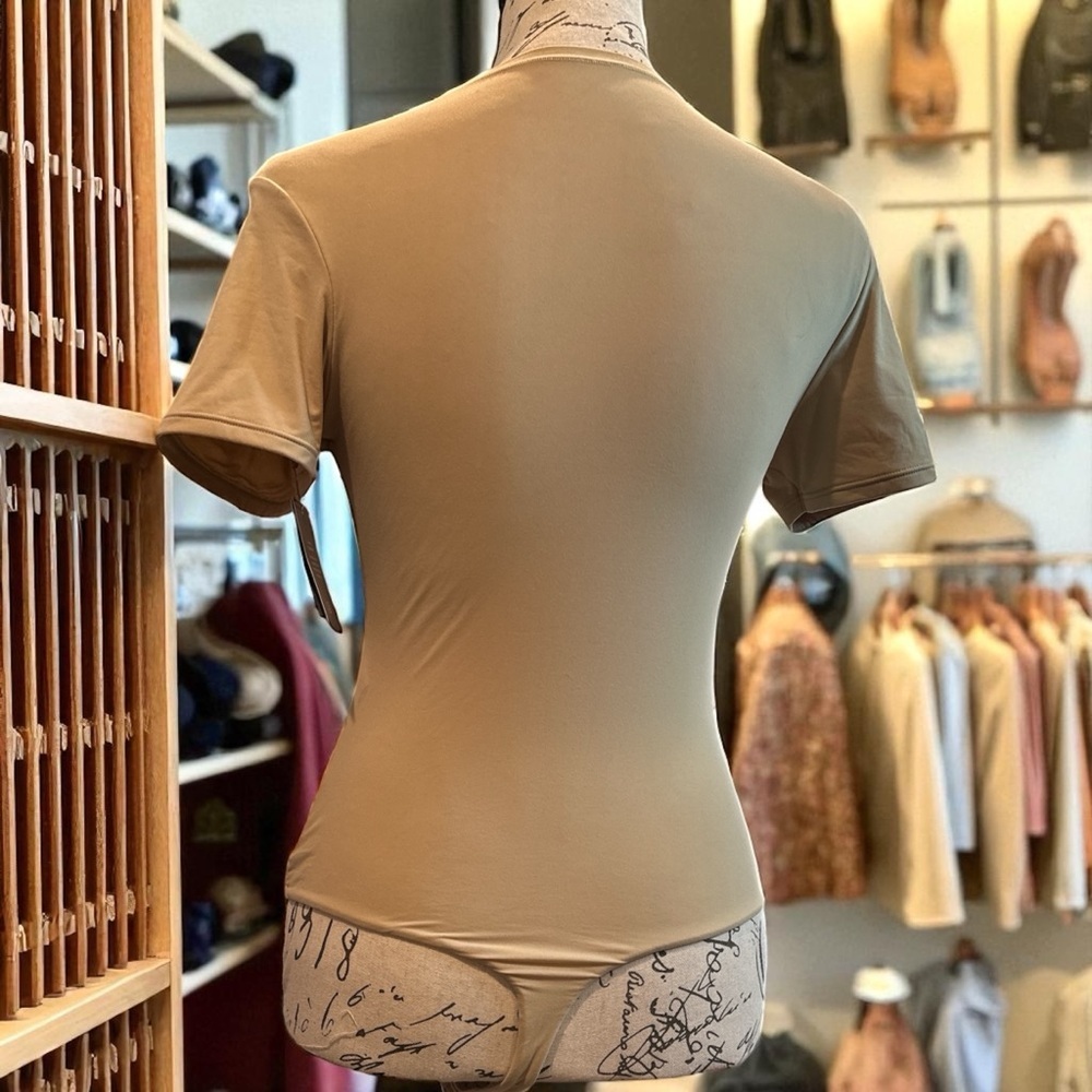 Auden Beige Short Sleeve Bodysuit - Picture 3 of 4